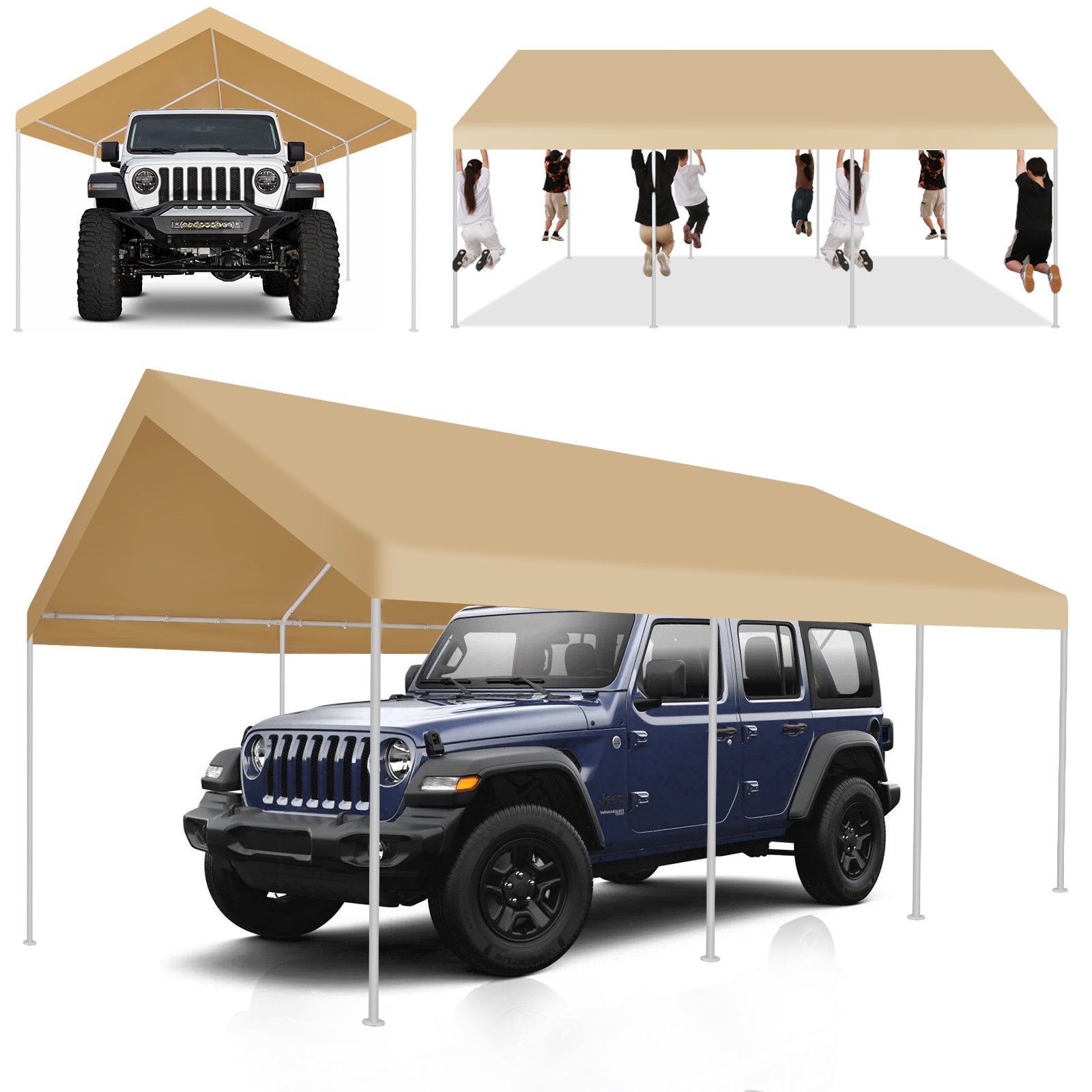 12x20 Carport Canopy Carport Shelter Garage Heavy Duty Outdoor Party Shed Tent