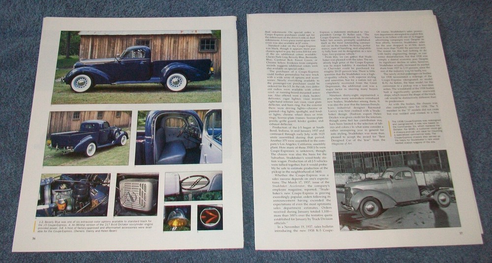 1937-39 Studebaker Coupe Express History Info Article "A Workable Proposition"
