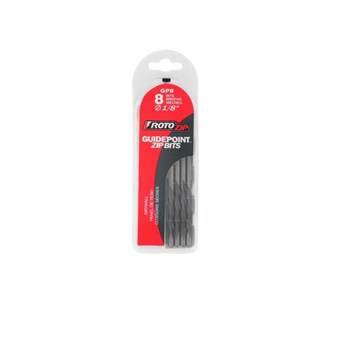 RotoZip GP8 1/8-Inch Drywall Guidepoint Cutting Bits (8-Pack),