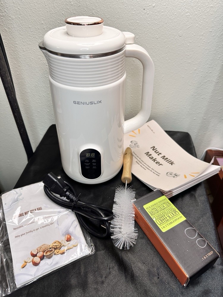 Geniuslix Automatic Vegan Nut Milk Maker Machine 24 oz Bundle In Box