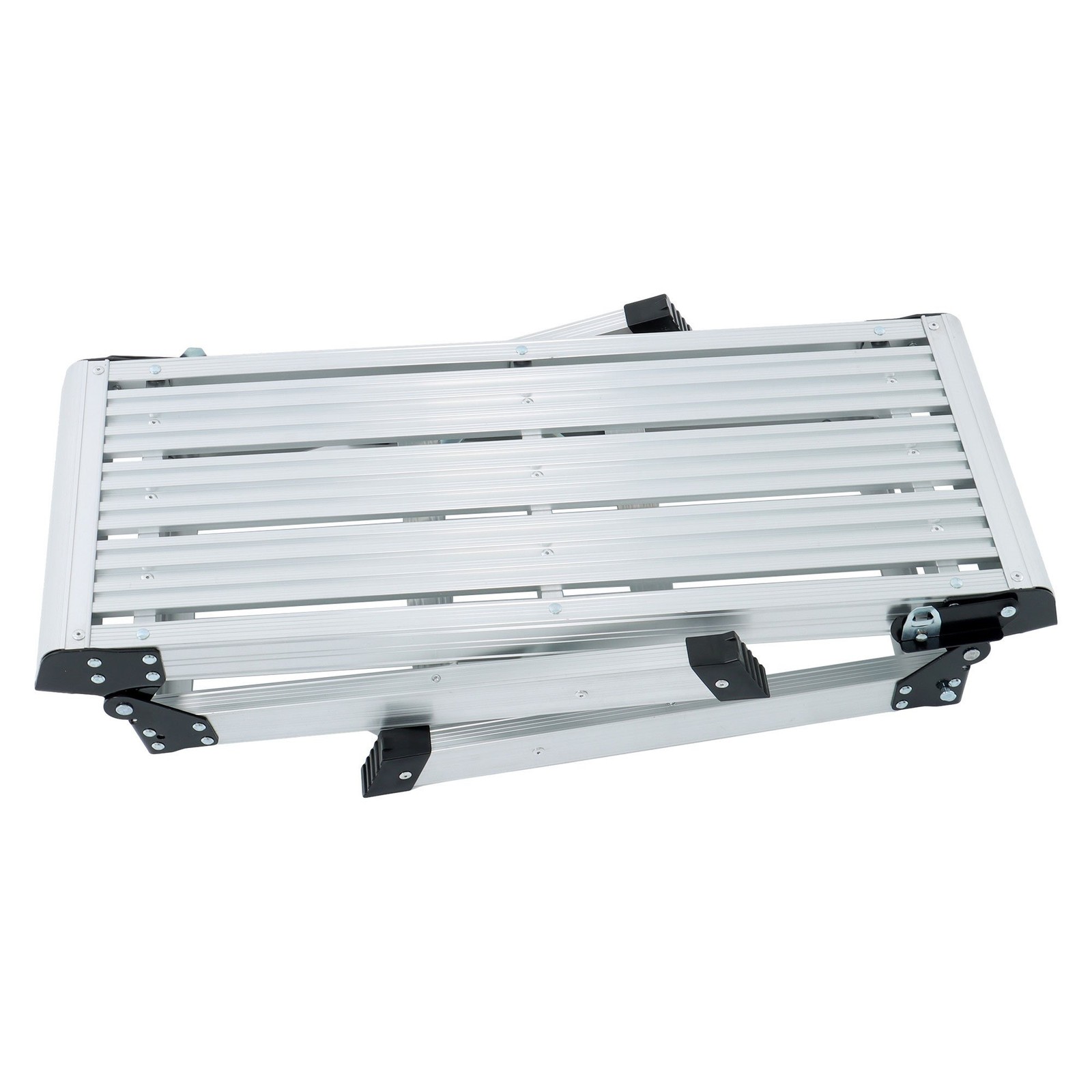 330lbs Aluminum Step Stool Non-slip Folding Work Platform Drywall Ladder