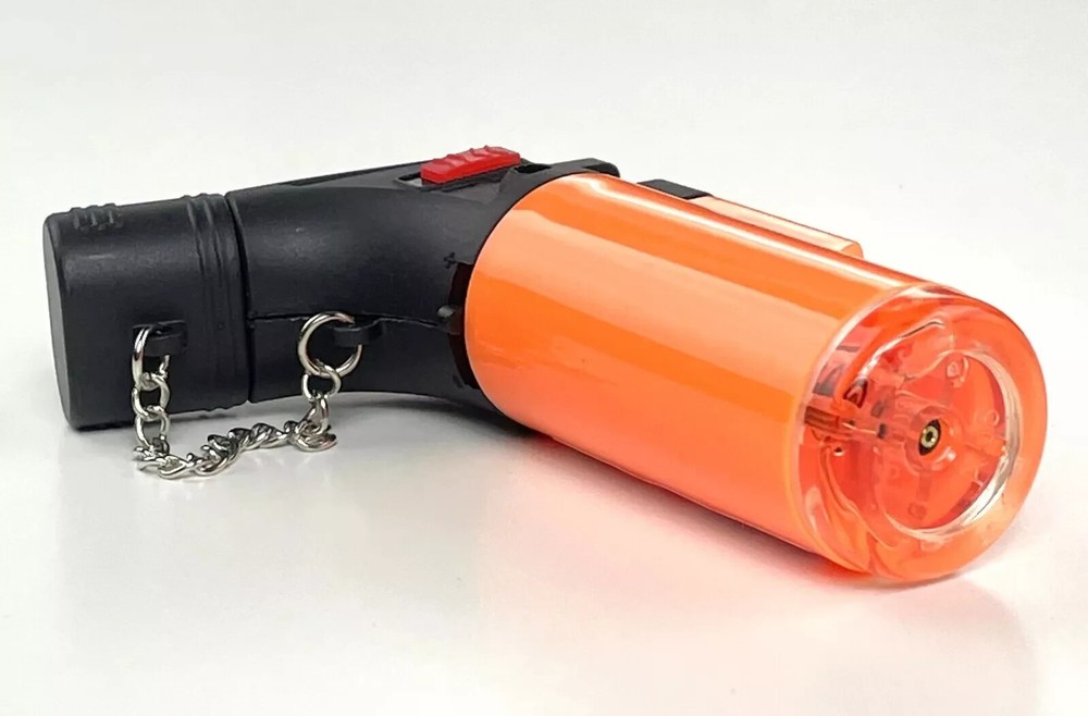 5 PACK Double Jet Torch Adjustable Butane Refillable Lighter W/ Safety Lock Neon