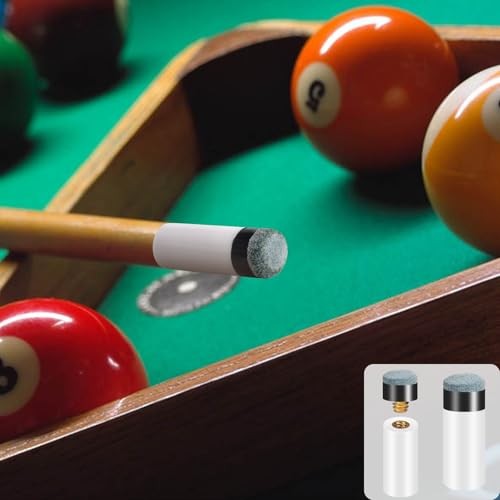 AccEncyc 12 Set Billiard Cues Tips Replacement Pool Cue Tips with White Pool