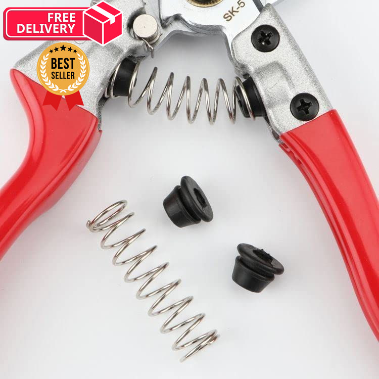 TorSor 3 Set Precision Pruner Spring Replacement with Rubber Base End Silver
