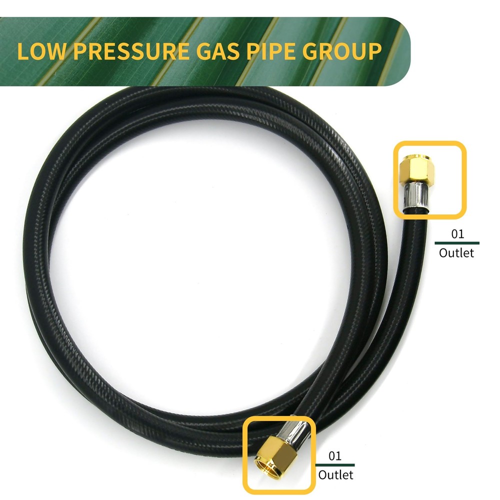 5 Feet Propane Hose Assembly Multipurpose Solution: Features 3/8" Female Flar...