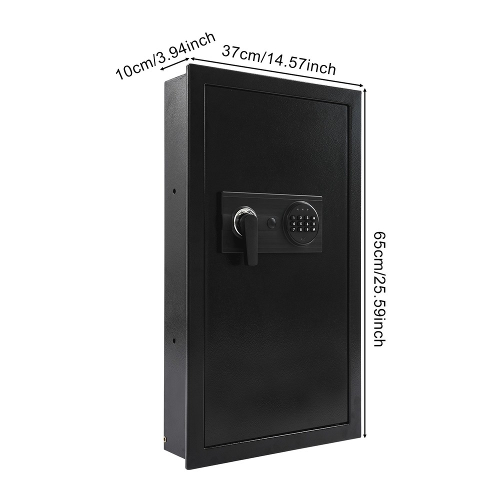 Wall-mounted Safe with Keys, Hidden Wall Safe Home Security 65cm