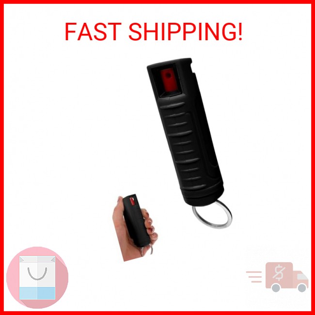 FURY Hardshell Pepper Spray - 12Ft Range, Max Strength, UV Dye Identifier, Anti-
