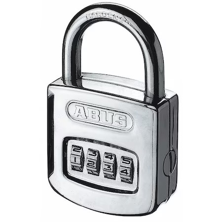 Abus 160/50 Combination Padlock, Front, Black/Silver