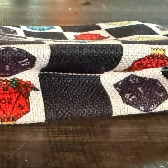 Checkered cloth dice zipper bag