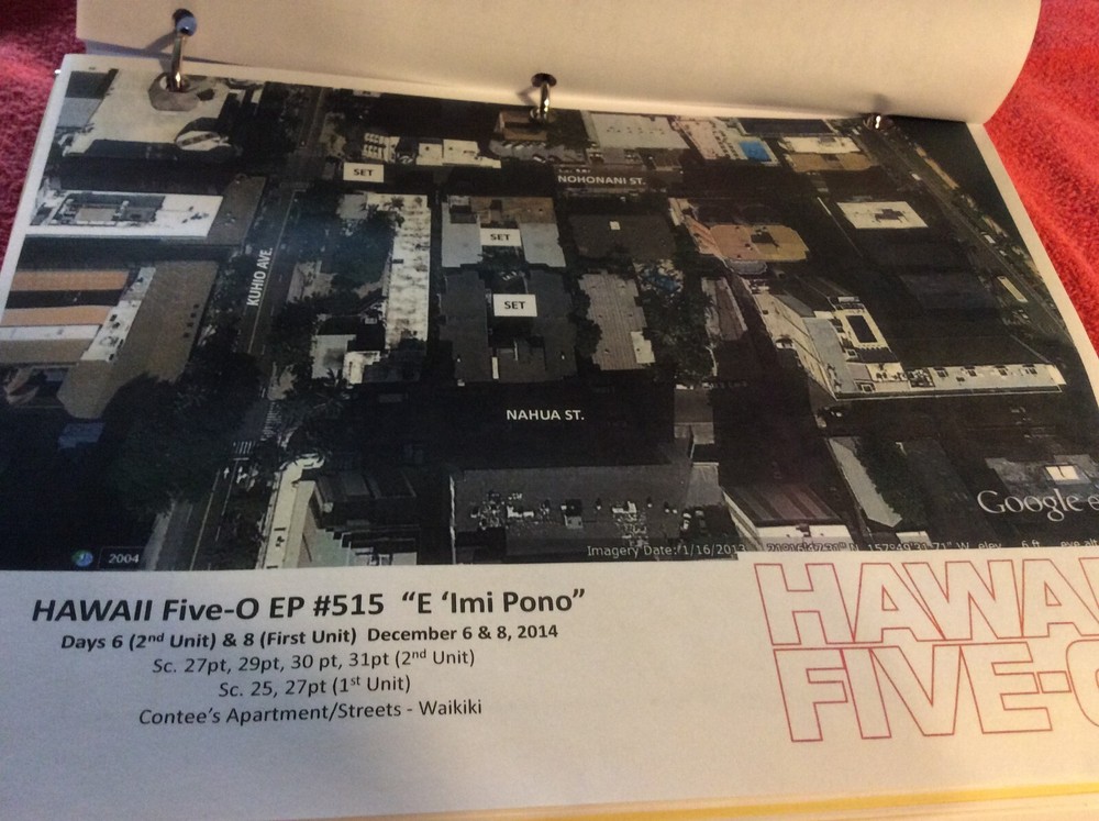 HAWAII FIVE-O ORIGINAL SCRIPT 515 SCHEDULE 2014 E 'IMI PONO DANIEL DAE KIM