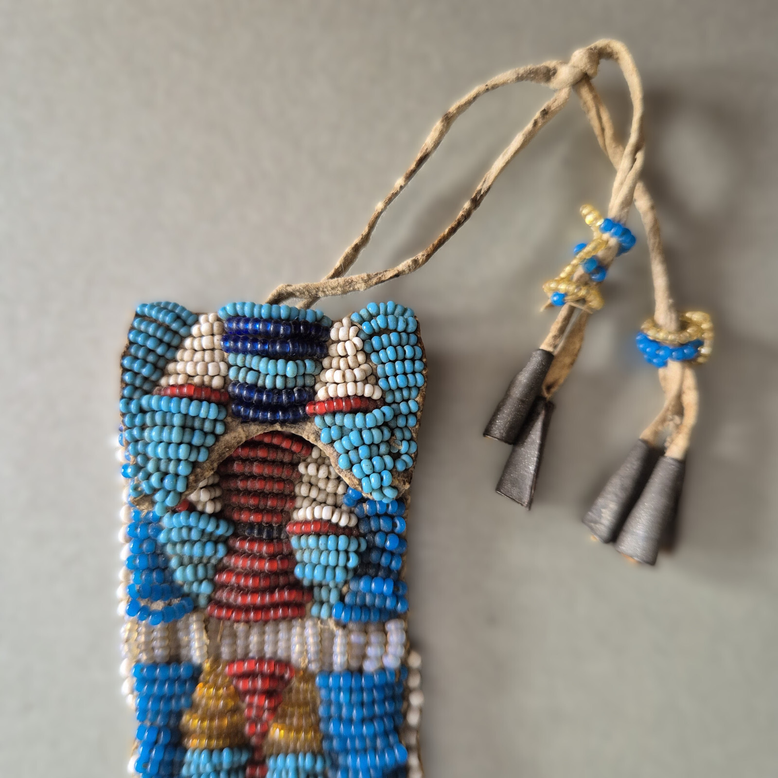 Antique Central Plains (Cheyenne/ Arapaho?) Small Beaded Bag, circa 1860s-1870s