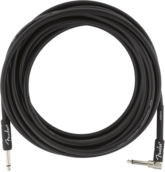 Fender Professional Guitar/Instrument Cable, Straight-Right Angle, 18.6' ft