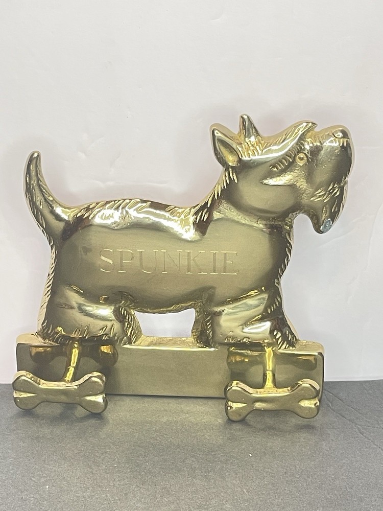 “Spunkie” Solid Brass Key Or Dog Leash Holder For Wall