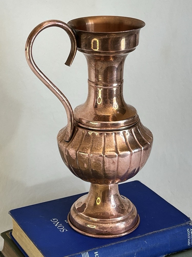 Vintage Copper Vase or Pitcher Ewer in Classic Shape