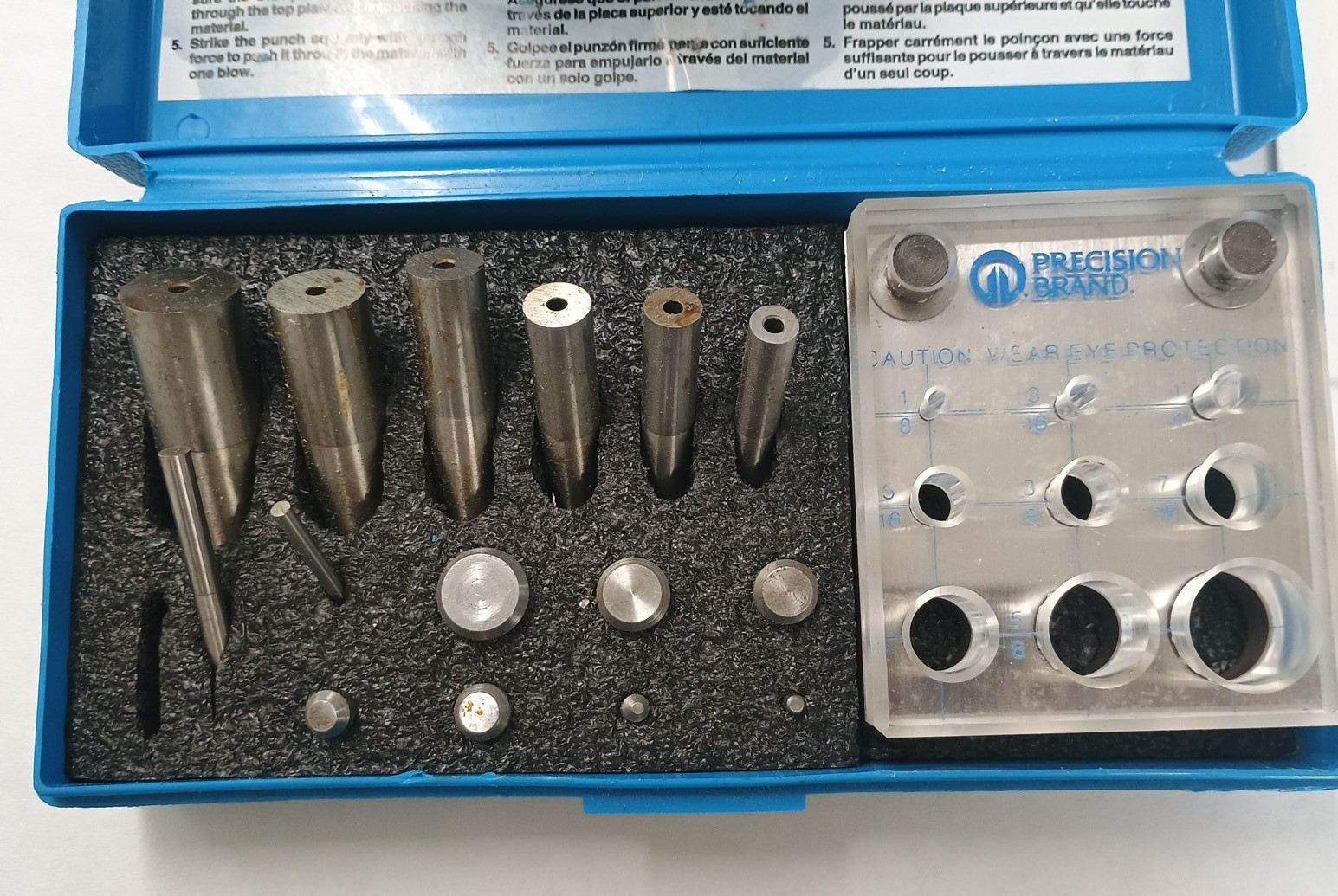 Precision Brand Tru-Punch Punch and Die Set 40110 For Gaskets/Shims/Washers