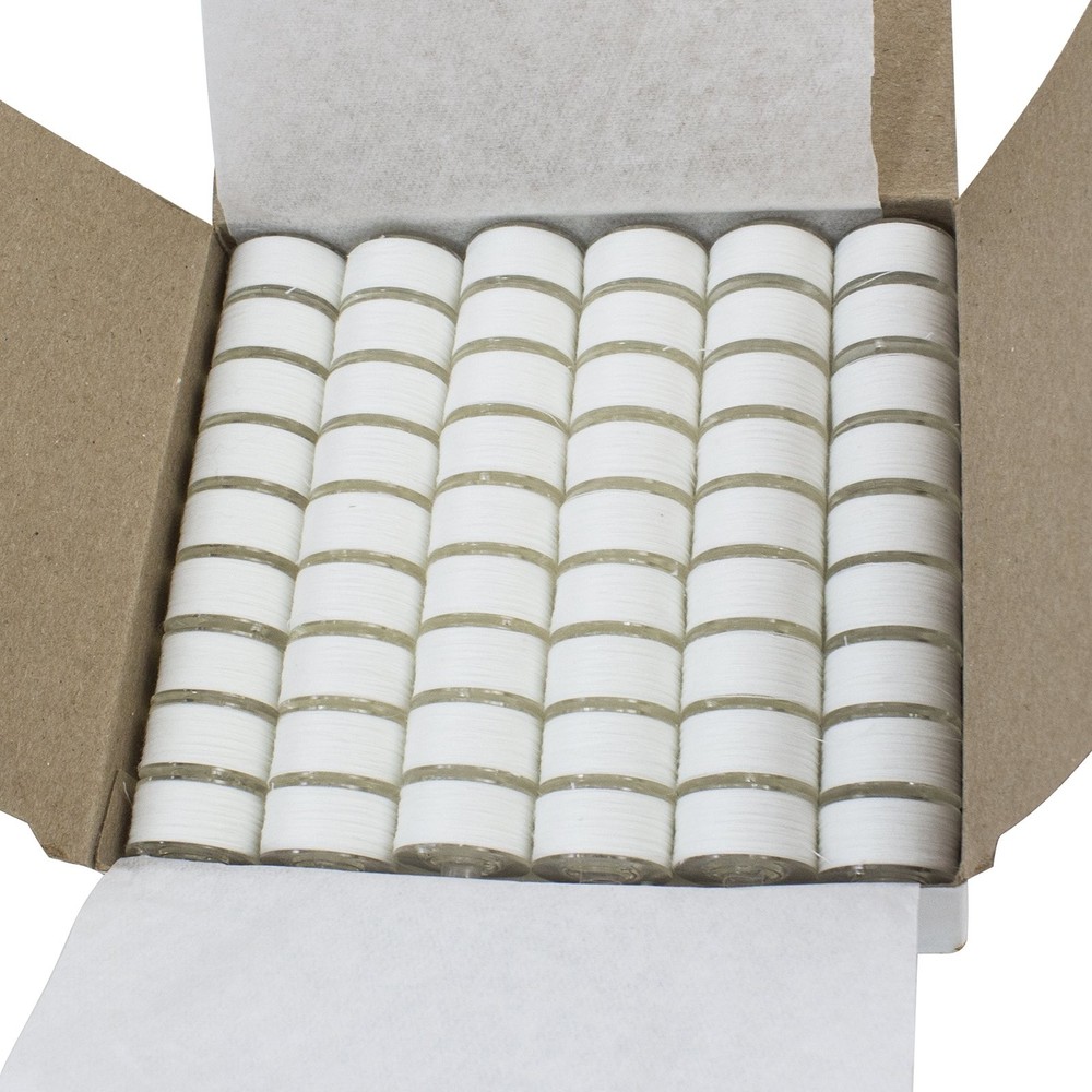108 Pre-wound Embroidery Thread Bobbins White