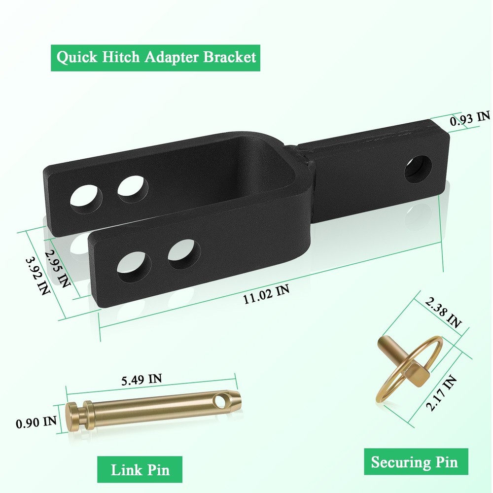 3 Point Versatile Quick Hitch Adapter Bracket Fit for Category 1 Quick Hitch