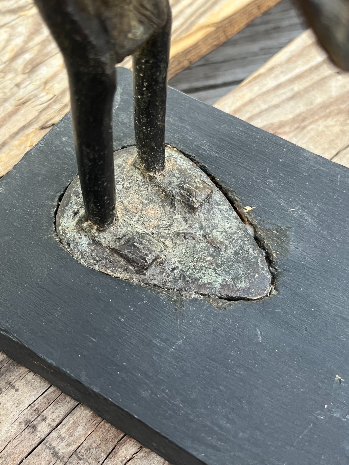 Vintage Mali Bronze Sculpture – Dogon Style Figure Carrying Vessel