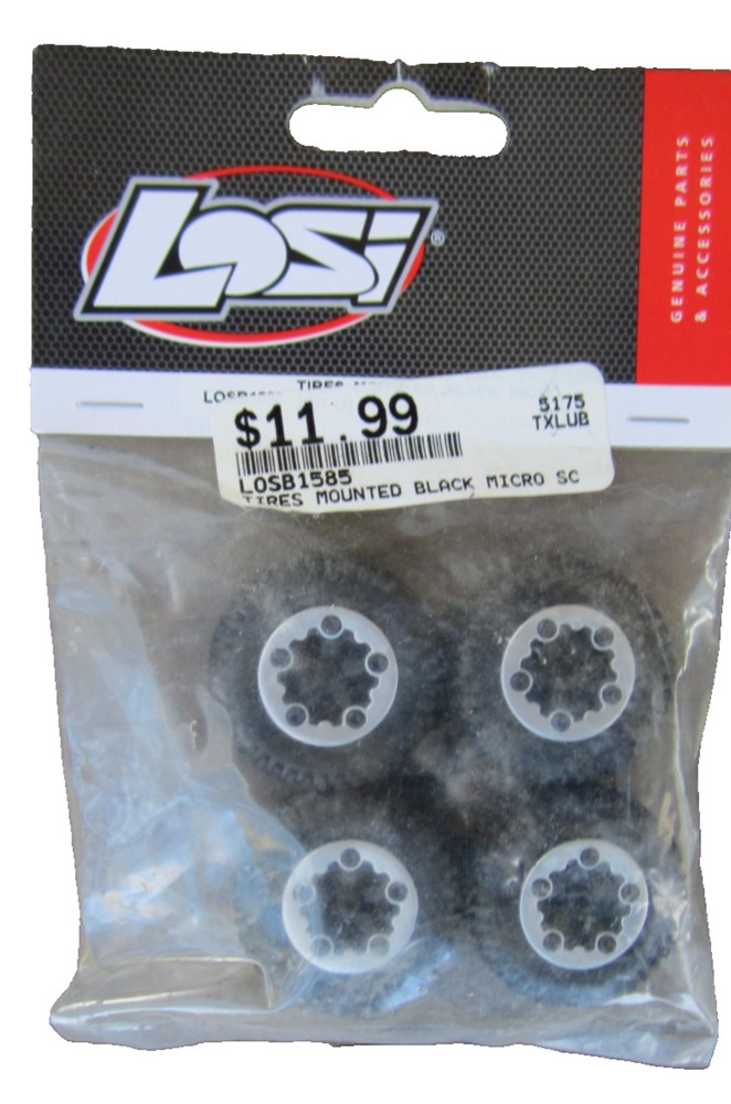 LOSB1585 Tires Mounted Black Micro