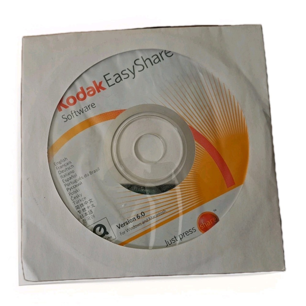 Kodak EasyShare Software Version 6.0 CD Tested Works