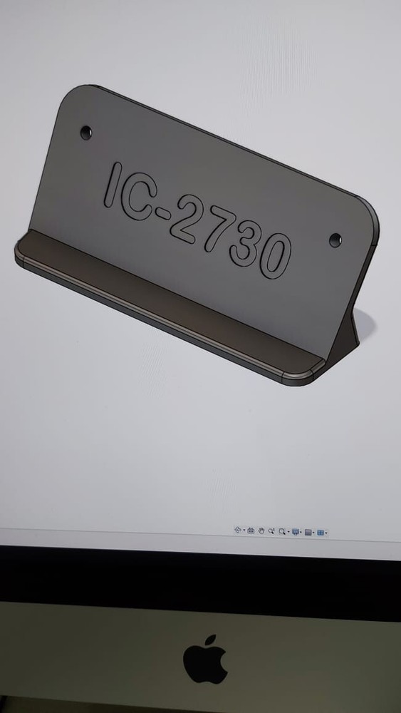 Custom Angled Desk Stand for Icom IC-2730 Control Panel