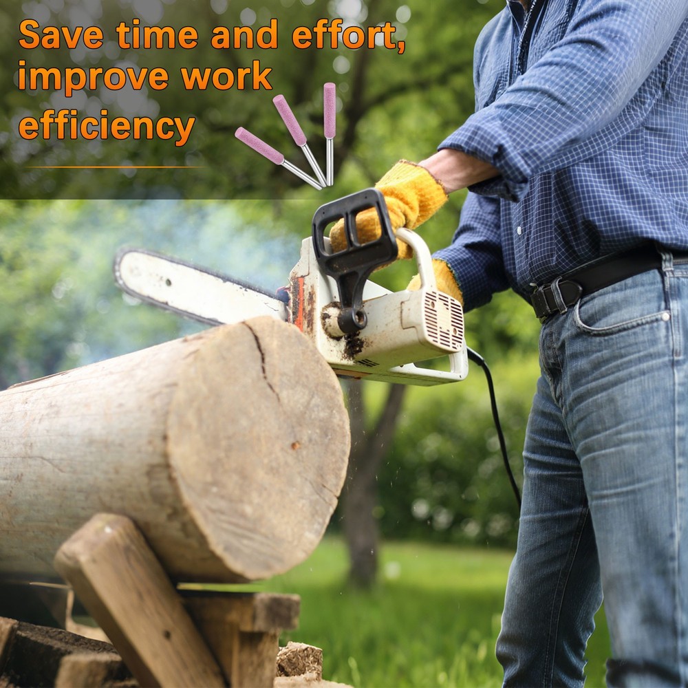 Chainsaw Sharpener [18pcs] - Chainsaw Sharpening - [Pink- 3/16 Inch]