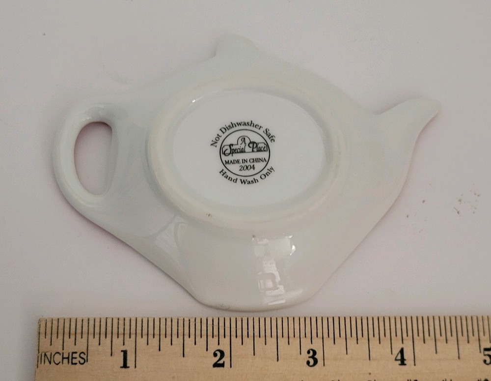 Teabag Holder Red Hat Design Ceramic