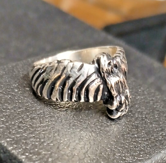 Silver Falcon ring (Eagle Hawk....) (size 9.75 ..6.6dwts handcrafted