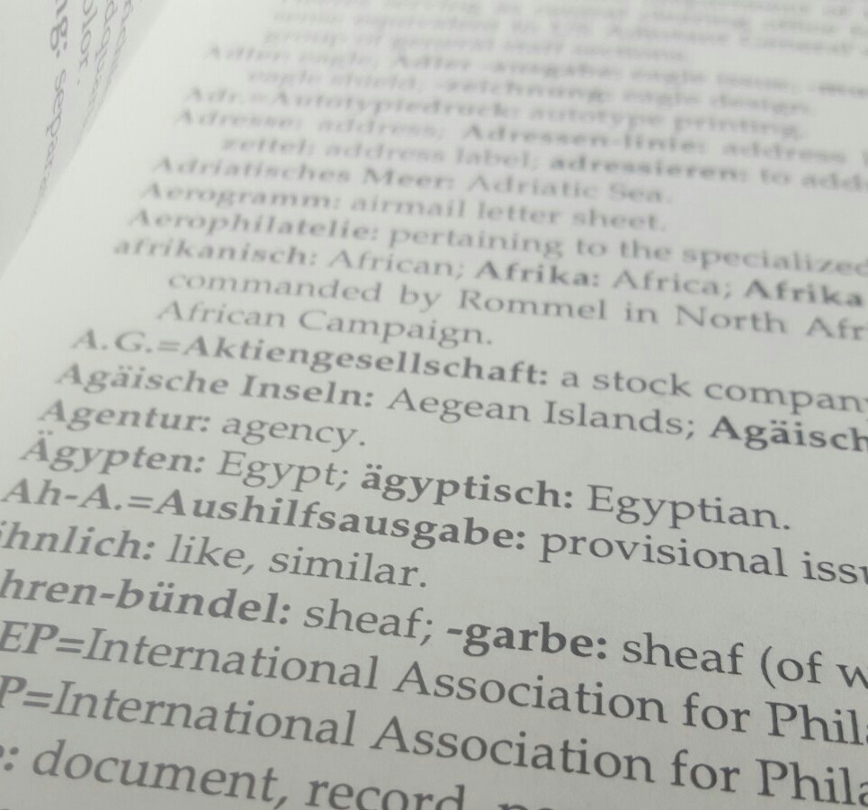 German- English Philatelic Dictionary No.11 1992 GPS Booklet Philately