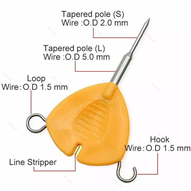 5 in 1 Multi Puller Tool Line Knotting Loop Making Braid Stripper Carp Fishing