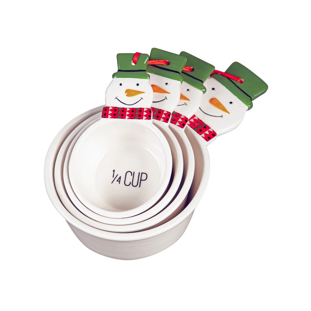 Ceramic Snowmen Measuring Cups Set