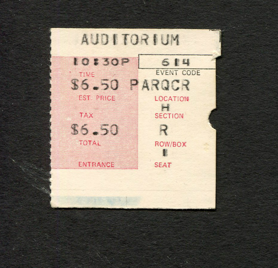 1969 The Doors concert ticket stub Chicago Auditorium Jim Morrison