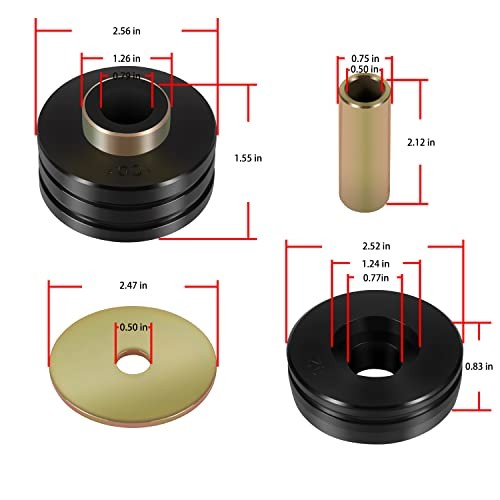 9.4102G Universal Polyurethane Body Mounts Bushings Isolators, Include 4