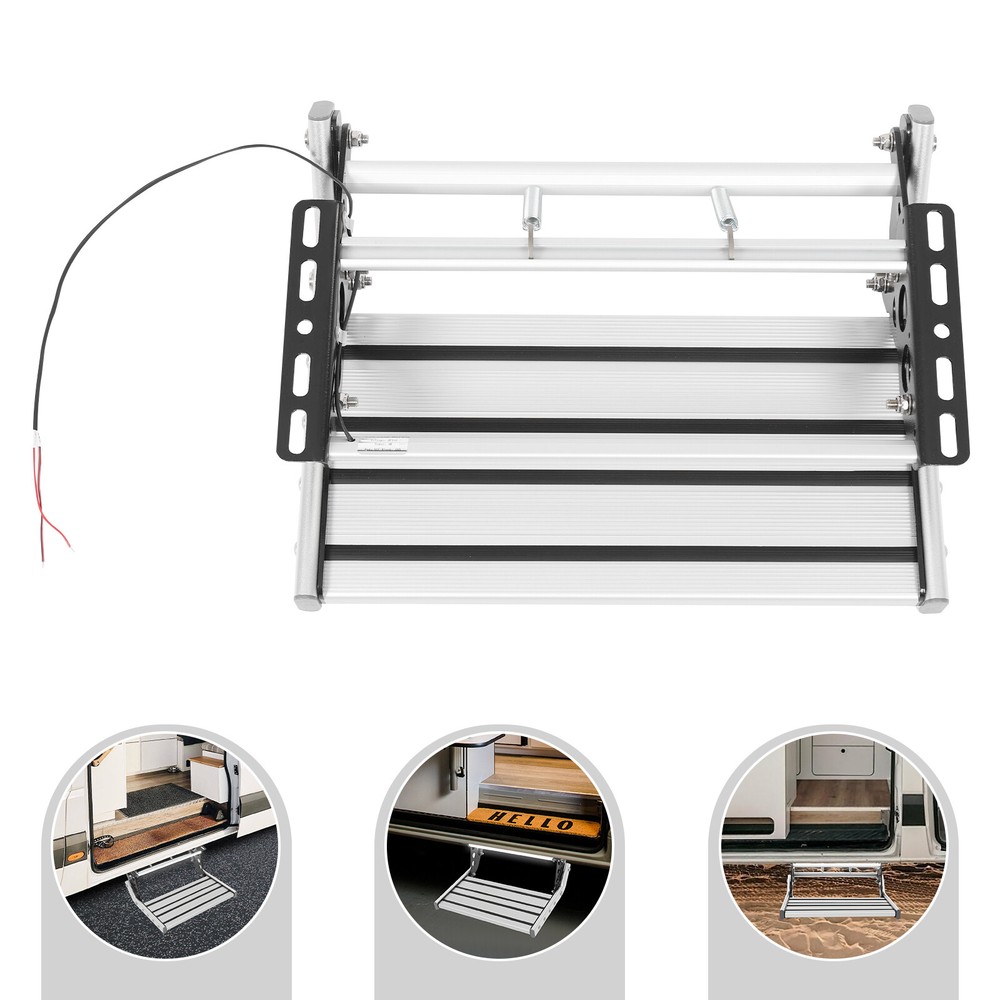 Folding RV Step, RV Camper Step, Manual RV Step with LED Light