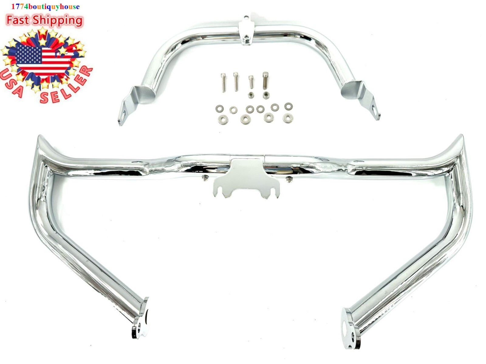 NEW SET Chopped Engine Guard Crash Bar Fairing Support Harley Road Glide 15-2023