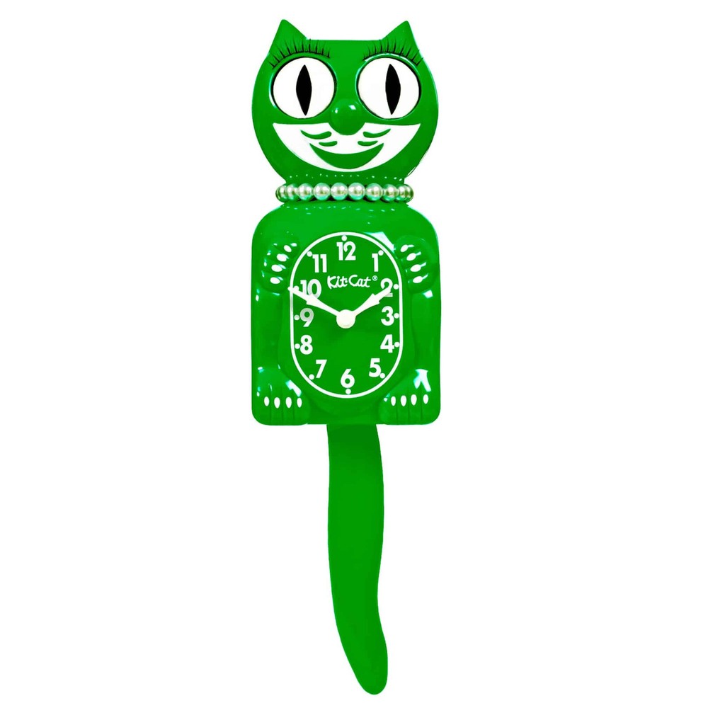 Classic Green Lady Kit-Cat Klock kat clock