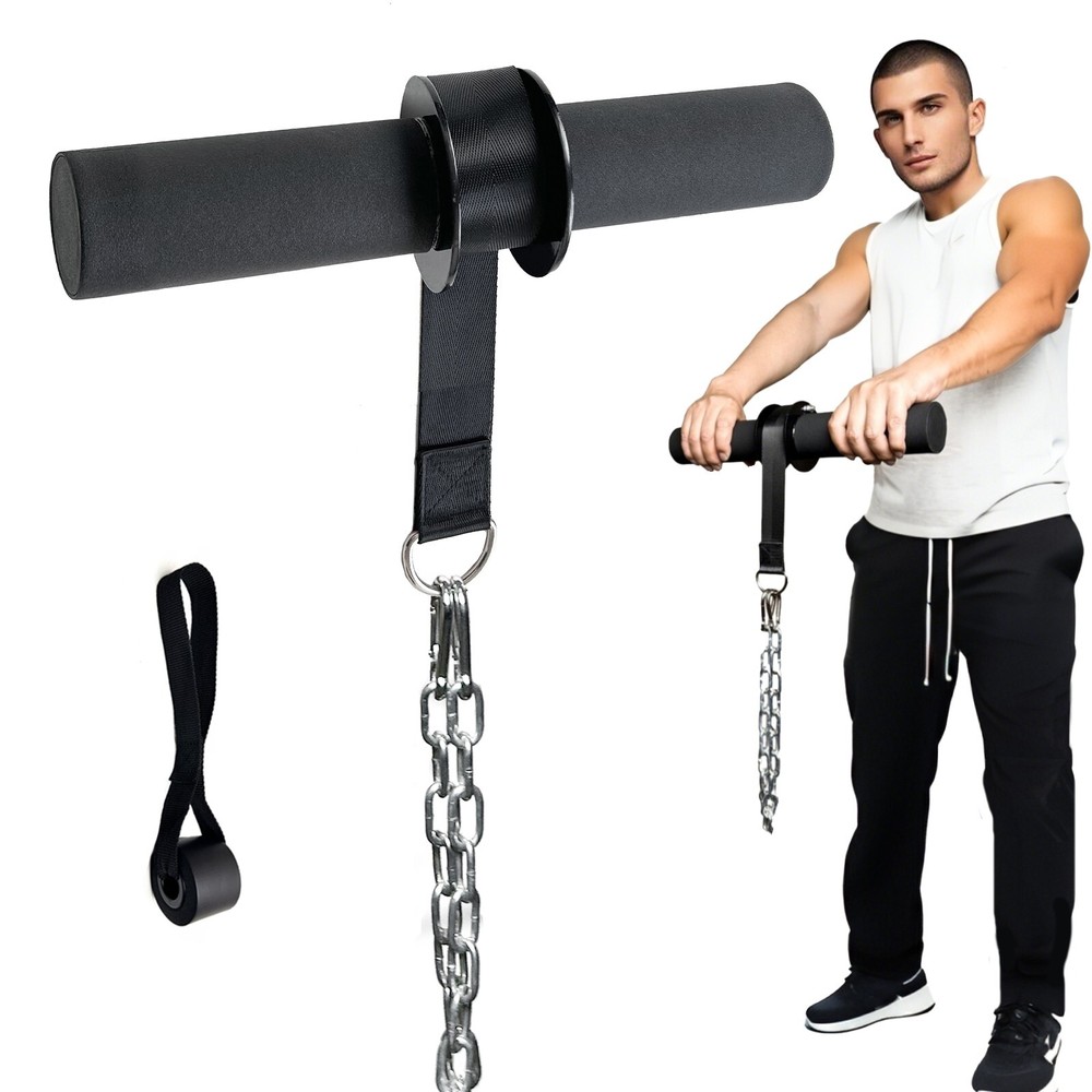 Multi-Functional Forearm Workout Equipment with Thick Grip Handle Wrist Roller