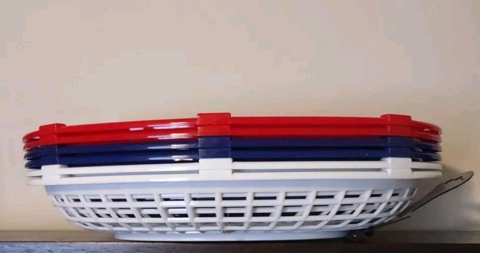 Reusable Plastic Serving Platters Baskets 6 Pack NIP