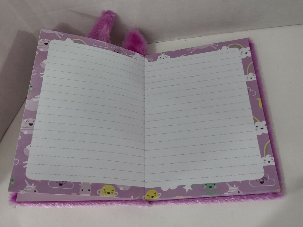 Unicorn Plush Notebook New