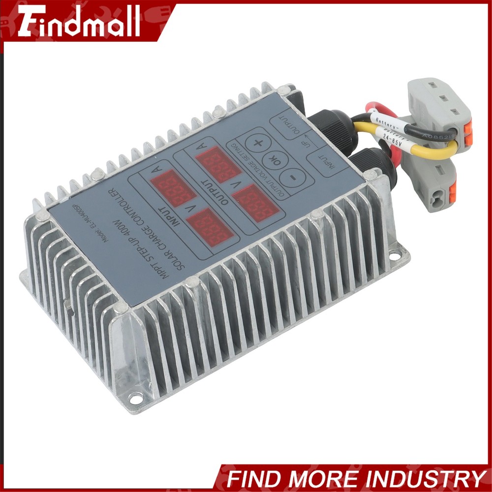 Findmall Solar Battery Charge Controller Boost MPPT Voltage Adjustable 400W