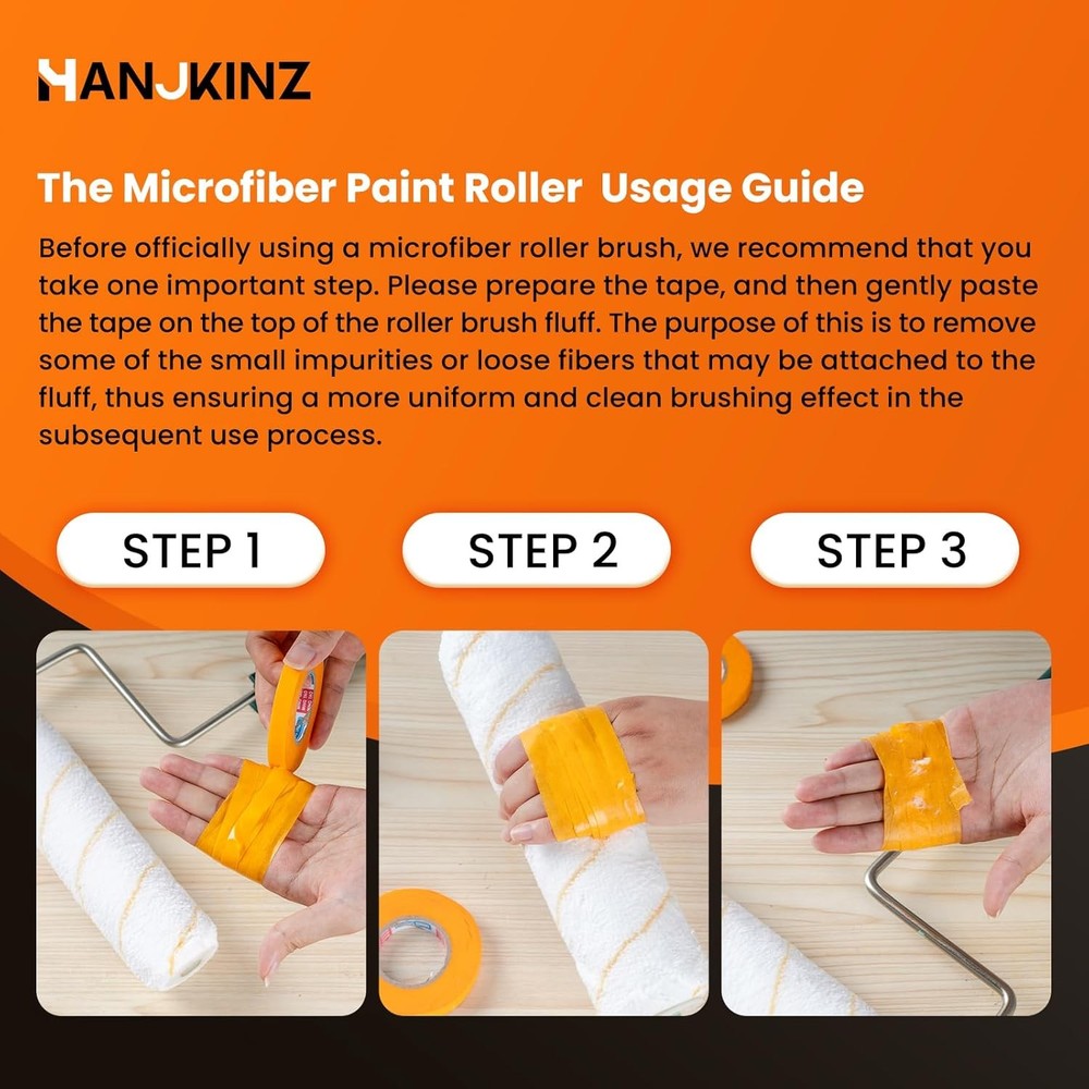 9 Inch Microfiber Paint Roller Covers, 20 Pack, Paint Rollers 9 Inch (3/8" Nap)