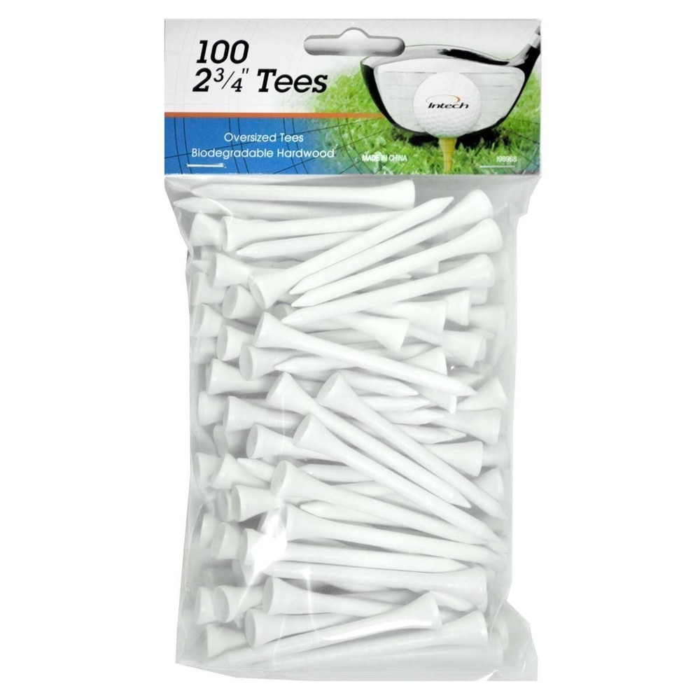 Intech 2 3/4" Golf Tees 100 Pack (White)