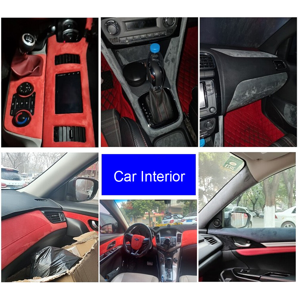 Suede Material Headliner Fabric Charcoal Replace For VW Jetta Golf Passat Bora