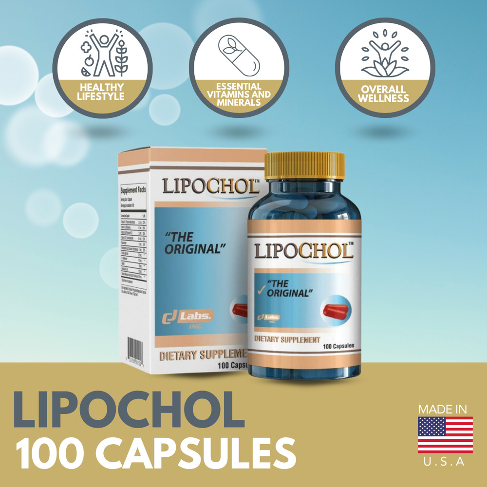 Lipochol Liver Support with B-Vitamins & Herbs – 100 Capsules (3-Pack)
