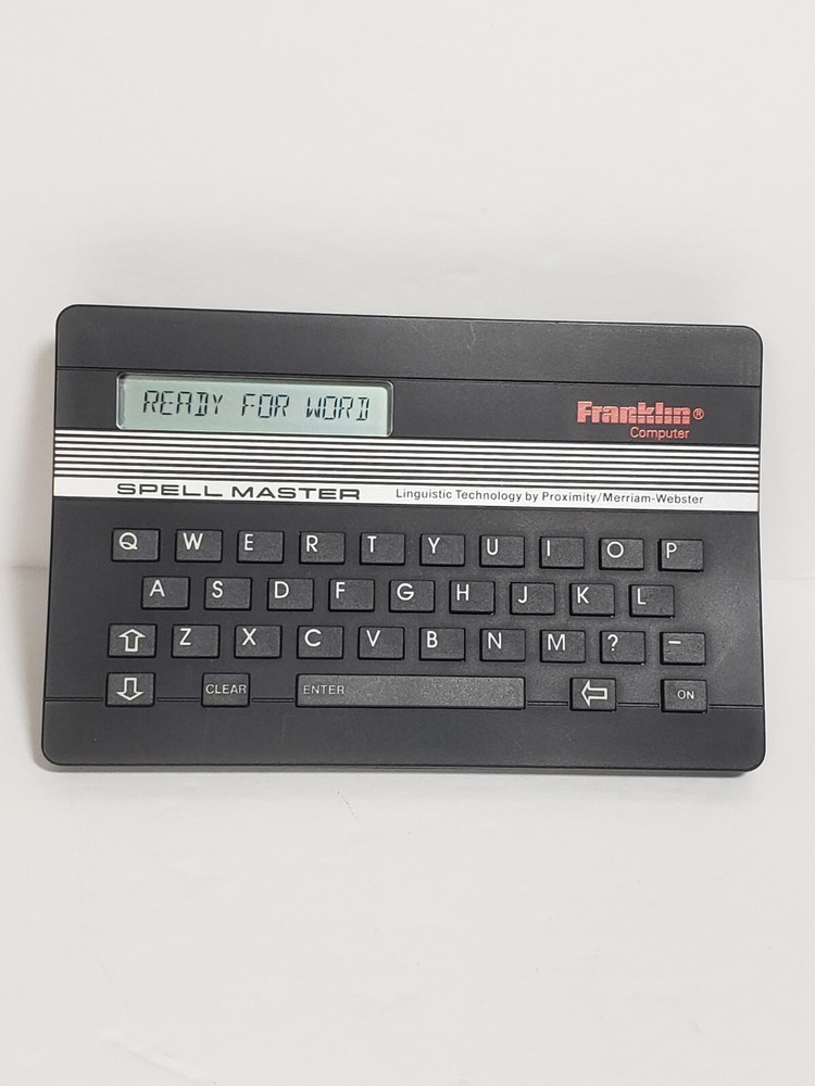 Franklin Computer Spell Master Model SA-103 Electronic Speller Case Manual Vtg
