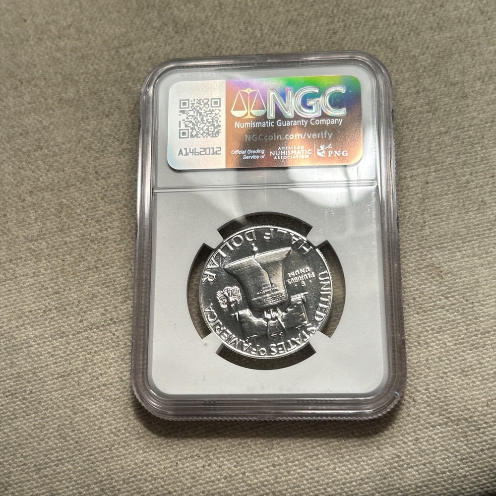 1958 Proof Franklin Half Dollar NGC PF68, Franklin Label DR