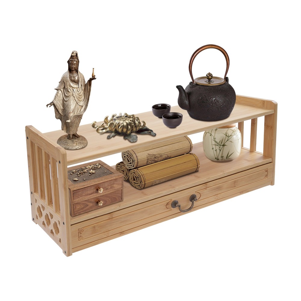 Meditation Storage Table, Altar Table with Drawer, Desktop Organizer