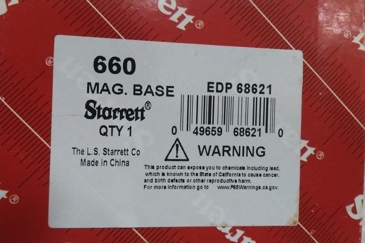 Starrett 660 7.5 In Maximum Reach Magnetic-Base Indicator Holder