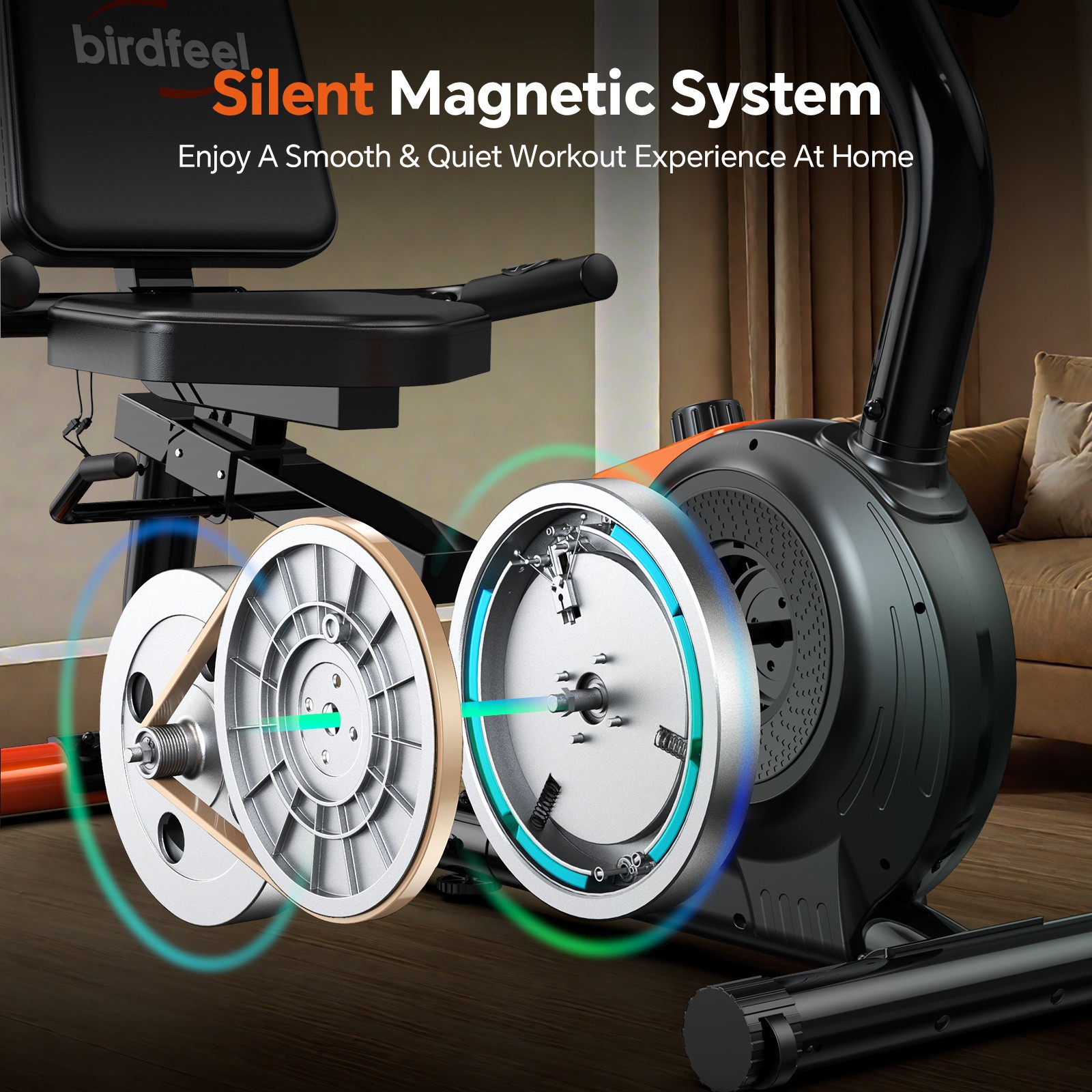 Indoor Recumbent Exercise Bike Stationary Bike Cardio Workout Bike Fitness Bike