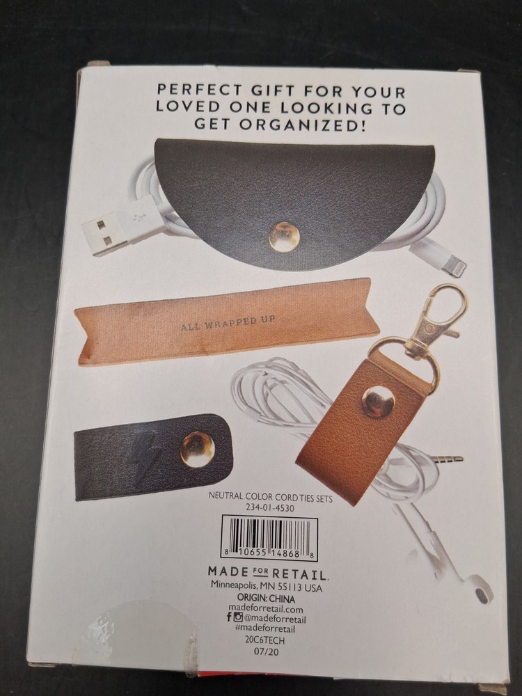 Cord Ties 4 Count Set - New!